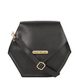 Bagsy Malone Black Solid Medium Sling Handbag-image-14