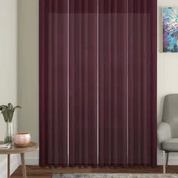 Hosta Homes Polyester Net Leaf Design 7 ft. Door Curtains - Pack of 4-1
