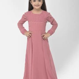 Eavan Kids Pink Embroidered Dress-image-25