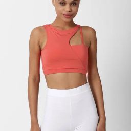 Forever 21 Orange Non Wired Non Padded Sports Bra-image-24