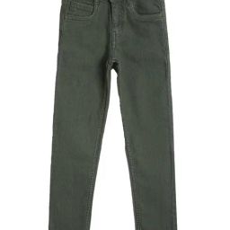 Tales & Stories Kids Olive Solid Jeans-image-91