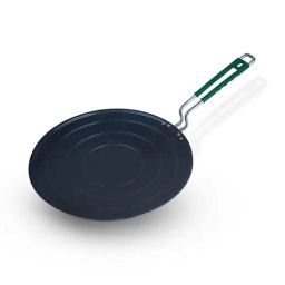 The Indus Valley Black Iron Pre Seasoned Concave Tawa with Silicon Grip 30.48cm-47