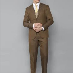 Louis Philippe Gods & Kings Brown Slim Fit Three Piece Suit-image-94