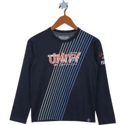 Monte Carlo Kids Navy Printed Full Sleeves T-Shirt-picture-25