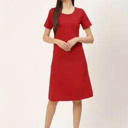BRINNS Red Midi A Line Dress-image-16