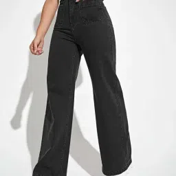Kotty Black Straight Fit High Rise Jeans-image-88