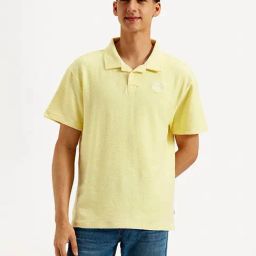 Levi's Men's Yellow Polo Collar Polo T-Shirt-image-76