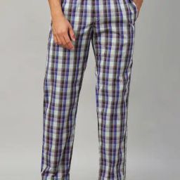 Urban Scottish Blue Cotton Regular fit Print Nightwear Pyjamas-image-53