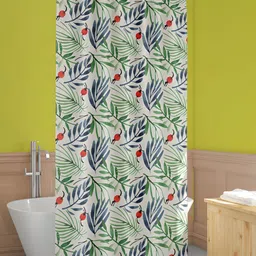 ArtzFolio Green & Beige Printed Waterproof Shower Curtain-image-13
