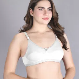 Lux Venus Tan & White Full Coverage Non-Wired Bra With Adjustable Strap - Pack of 2 image 4