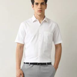 Arrow Pink Regular Fit Stripes Shirt-image-82