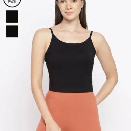 La Intimo Black Forever Beauty Camisole (Pack of 3)-image-95