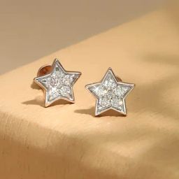 Malabar Gold and Diamonds 18k Rose Gold Diamond Stud Earrings-picture-12