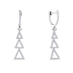 Malabar Gold and Diamonds 18k Rose Gold Diamond Dangler Earrings-image-93