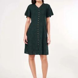 Honey By Pantaloons Ponderosa Pine Cotton Regular Fit Embroidered Dress-picture-43