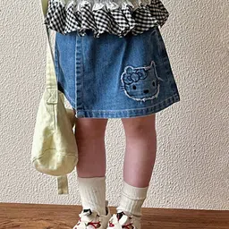 LULU & SKY Girls High-Rise Denim Shorts-picture-9