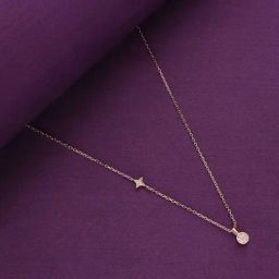 Kai Jewel Sterling Silver Rose Gold Simple Twinkle Zircon Disc Casual Necklace-image-33