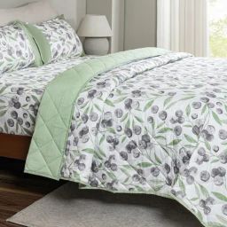 Maspar Green Cotton Printed Double Quilt-image-77
