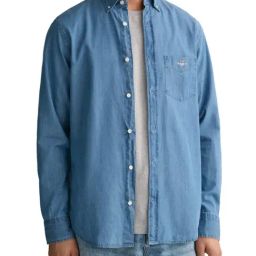 Gant Blue Regular Fit Shirt-image-9