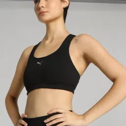 Puma Black Logo Print Sports Bra-picture-30