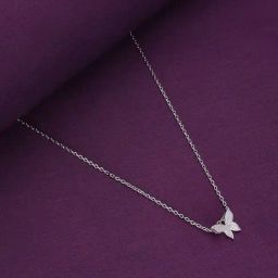 Kai Jewel Sterling Silver Zircon Studded Butterfly Casual Necklace-image-32