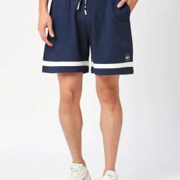 Being Human Blue Regular Fit Striped Shorts-22