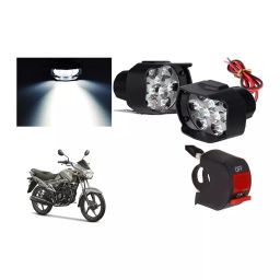 Cartronics 9 Led Shilon Fog Light White With On/Off Swich For Suzuki Hayate-38
