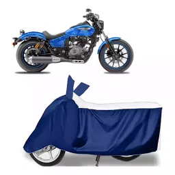 Auto Pearl Bike Cover for Bajaj Avenger 400 (White & Blue)-picture-7