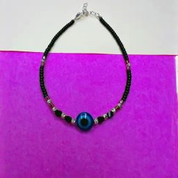 Arte Jewels 925 Sterling Silver Evil Eye With Black Beads Bracelet For Women-image-50