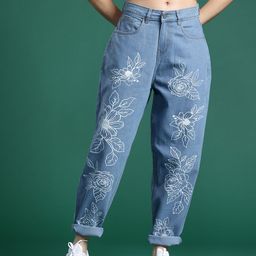DressBerry Women Printed Slouchy Fit Jeans-image-16