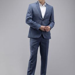 Park Avenue Checked Single-Breasted Formal Blazer With Trouser-picture-50