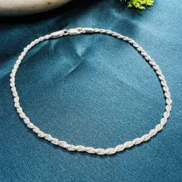 Arte Jewels 925 Sterling Silver Twisted Payal For Women-image-56
