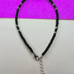 Arte Jewels 925 Sterling Silver & Black Beads Bracelet For Women-image-94