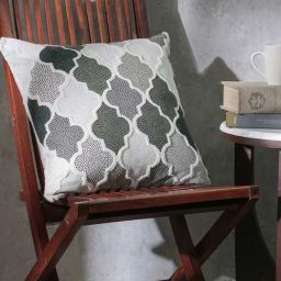 Maspar Enchanted Harmony Grey Cotton Printed Cushion Covers-picture-6