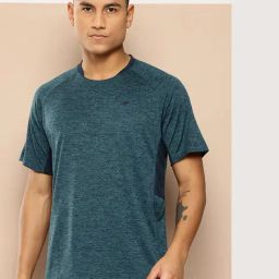 Alcis Blue Abstract Slim Fit Abstract T-Shirt-picture-37