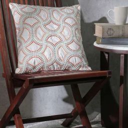 Maspar Enchanted Harmony Orange Viscose Printed Cushion Covers-picture-26