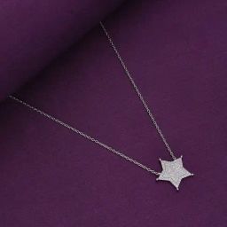 Kai Jewel Sterling Silver Shining Zircon Star Casual Necklace-image-55