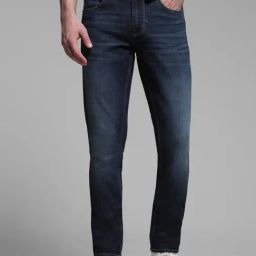 Jack & Jones Blue Cotton Slim Fit Jeans-picture-9