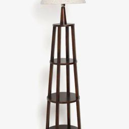 Fabindia Multi Humaina Ambient Wood Lacquered Floor Lamp-image-1