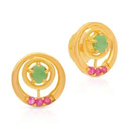 Malabar Gold and Diamonds 22k BIS Hallmark Yellow Gold Stud Earrings for Women-image-102