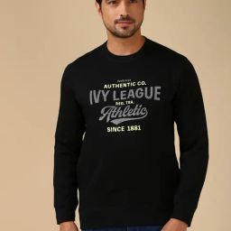 Van Heusen Black Regular Fit Printed Sweatshirt-image-16