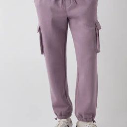Bewakoof Purple Relaxed Fit Joggers-image-87
