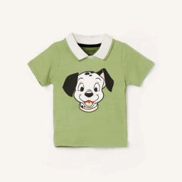Juniors By Lifestyle Green Cotton Regular Fit Printed Polo T-Shirt-picture-46