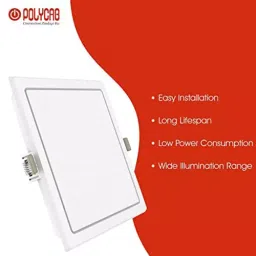 Polycab Hohm Luisant Smart CCT Tunable Ceiling Light Square 10 W, Cool Day Light image 3
