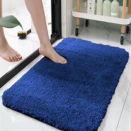 LUXEHOME INTERNATIONAL Navy Blue 1780 GSM Microfibre Anti-Slip Bath Rug-image-98