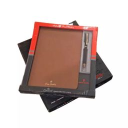 Pierre Cardin Carnival Set Diary & Vista 2-in-1 Ball Pen Brown and Glossy Black Finish with Gold Trim, 8901765036308-BLACK-BROWN DIARY-picture-35