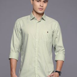 Louis Philippe Sport Slim Fit Striped Pure Cotton Casual Shirt-picture-27