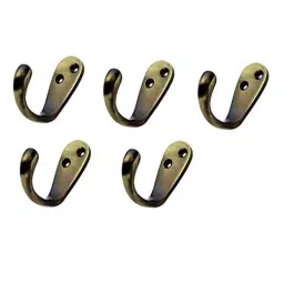 Screw Tight B180401AB-5 Brass One Prong Wide Hook (Pack of 5)-picture-19