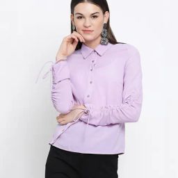 Kazo Lavender Full Sleeves Shirt-image-18