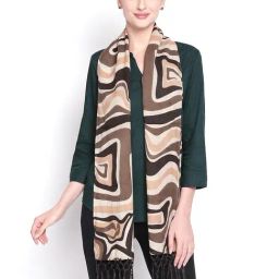 Style Quotient Beige Printed Scarves-picture-32